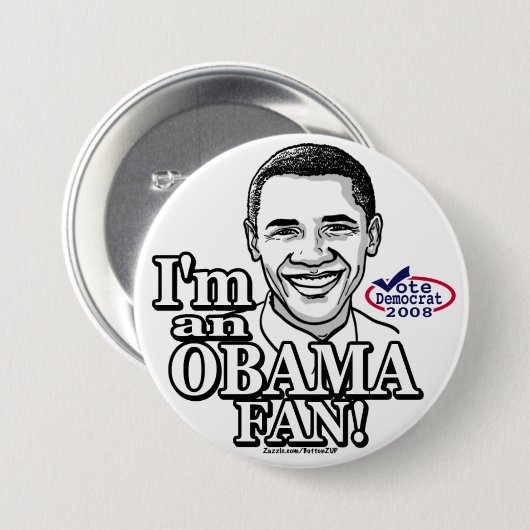 Obama Fan Button (Voorkant /achterkant)