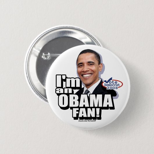 Obama Fan Button  (Voorkant /achterkant)