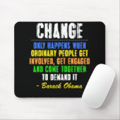 Obama Farewell Speech Change Quote Muismat (Met muis)