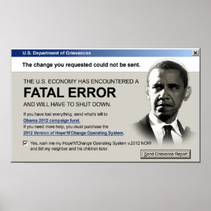 Obama - fatale fout: Protest Poster