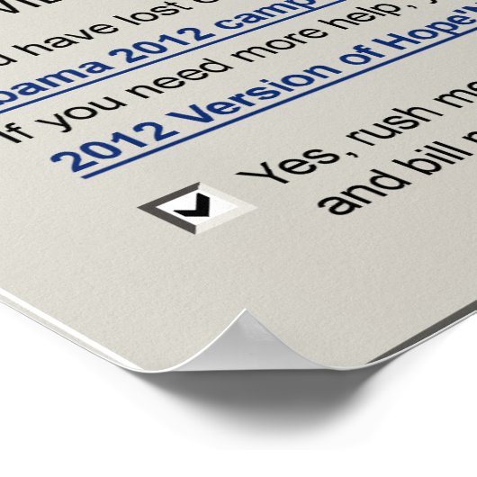 Obama - fatale fout: protesterend Poster (Hoek)