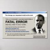 Obama - fatale fout: protesterend Poster (Voorkant)