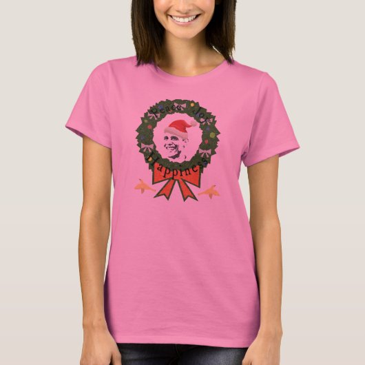 Obama Festive Holiday Long Meve Shirt (Voorkant)