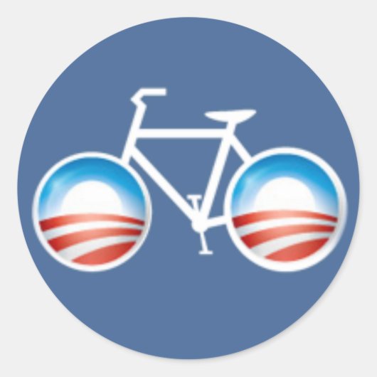 Obama Fiets Sticker (Voorkant)