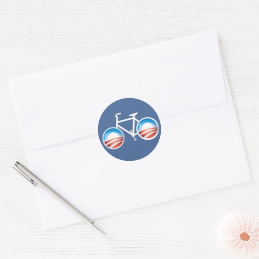 Obama Fiets Sticker (Envelop)