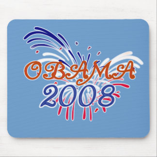 Obama Fire WorksMousepad Muismat