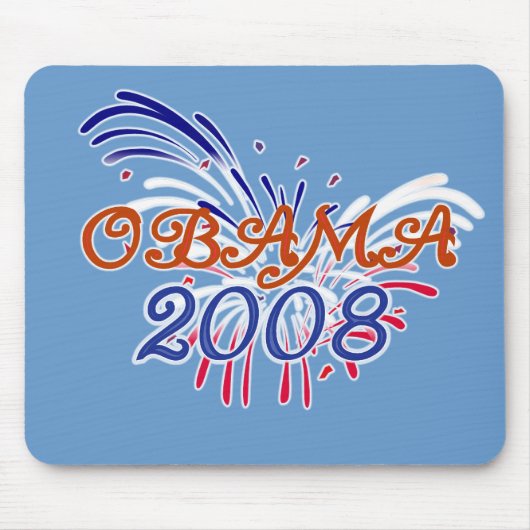 Obama Fire WorksMousepad Muismat (Voorkant)