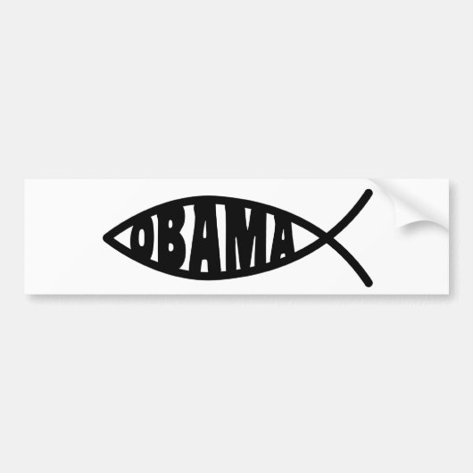 Obama Fish Bumpersticker (Voorkant)