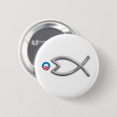 Obama Fish Ronde Button 5,7 Cm (Voorkant /achterkant)