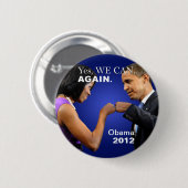 Obama Fist Bump - Ja, dat kunnen we nog eens Ronde Button 5,7 Cm (Voorkant /achterkant)