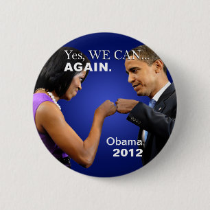 Obama Fist Bump - Ja, dat kunnen we nog eens Ronde Button 5,7 Cm