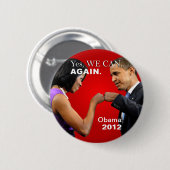 Obama Fist Bump - Ja, dat kunnen we nog eens Ronde Button 5,7 Cm (Voorkant /achterkant)