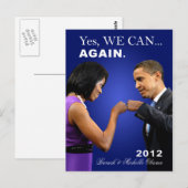 Obama Fist Bump - ja, dat kunnen we ook, nogmaals Briefkaart (Voorkant / Achterkant)