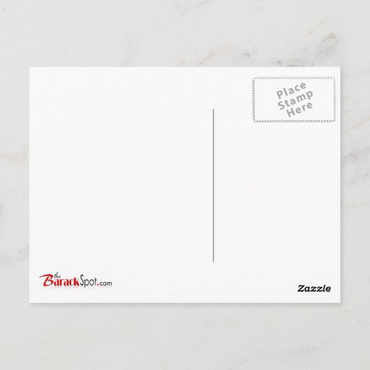 Obama Fist Bump - ja, dat kunnen we ook, nogmaals Briefkaart (Achterkant)