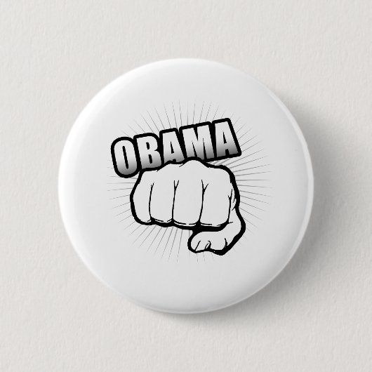 OBAMA FIST PUMP RONDE BUTTON 5,7 CM (Voorkant)