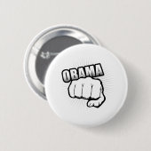 OBAMA FIST PUMP RONDE BUTTON 5,7 CM (Voorkant /achterkant)