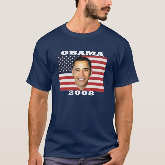 Obama Flag Dark T T-shirt (Voorkant)