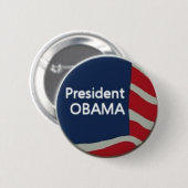 Obama Flag Pin Ronde Button 5,7 Cm (Voorkant /achterkant)