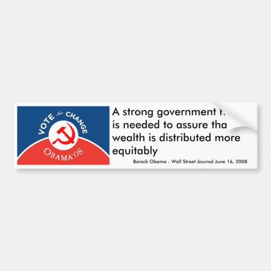 Obama for Change - Bumpersticker (Voorkant)