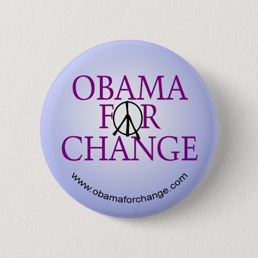 Obama For Change Campaign Button (Voorkant)