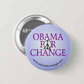 Obama For Change Campaign Button (Voorkant /achterkant)