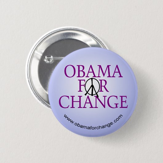 Obama For Change Campaign Button (Voorkant /achterkant)