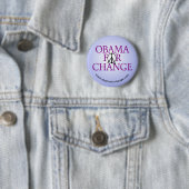Obama For Change Campaign Button (In situ)