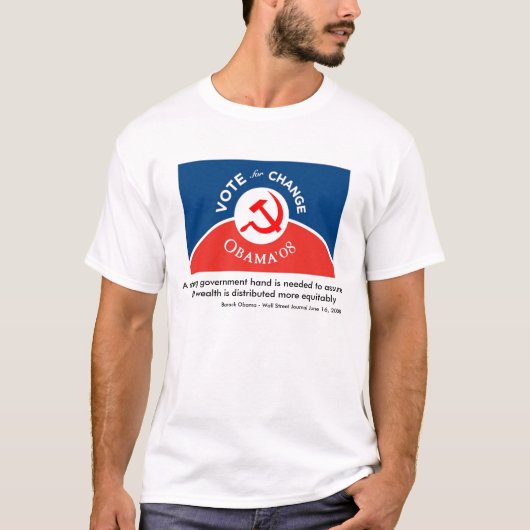 Obama for Change - Mannen T-shirt (Voorkant)