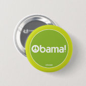 Obama for Peace Green Button (Voorkant /achterkant)