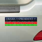 Obama for President of KENYA Bumpersticker (Op auto)
