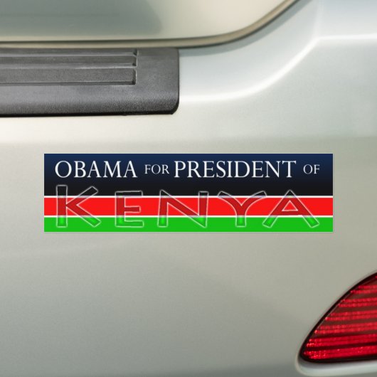 Obama for President of KENYA Bumpersticker (Op auto)