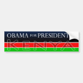 Obama for President of KENYA Bumpersticker (Voorkant)