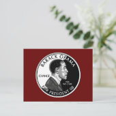 Obama For President (rood) Briefkaart (Staand voorkant)