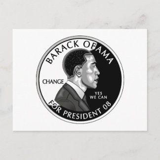 Obama For President (White) Briefkaart