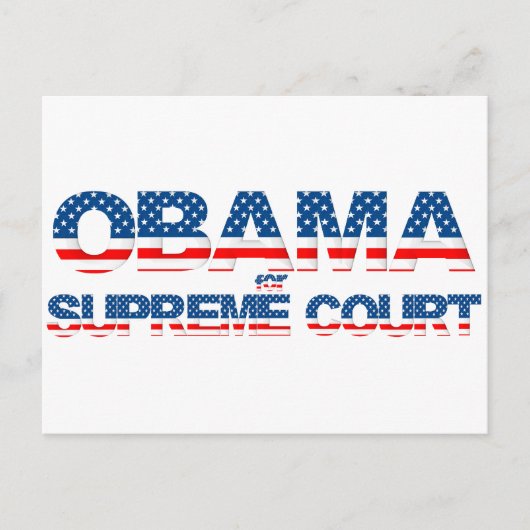 Obama for Supreme Court Briefkaart (Voorkant)