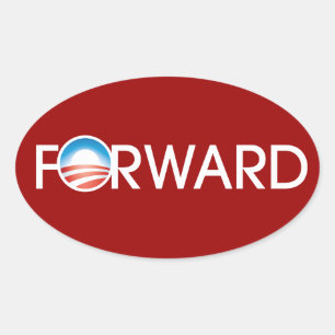 Obama Forward Logo Ovale Sticker