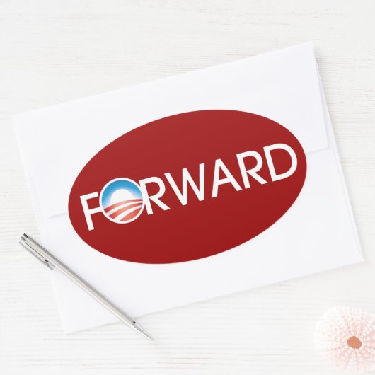 Obama Forward Logo Ovale Sticker (Envelop)