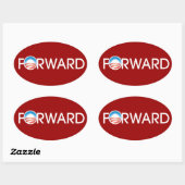Obama Forward Logo Ovale Sticker (Vel)