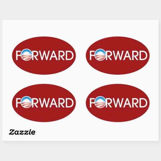 Obama Forward Logo Ovale Sticker (Vel)