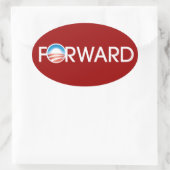 Obama Forward Logo Ovale Sticker (Tas)