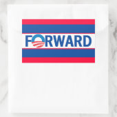 Obama FORWARD Rechthoekige Sticker (Tas)