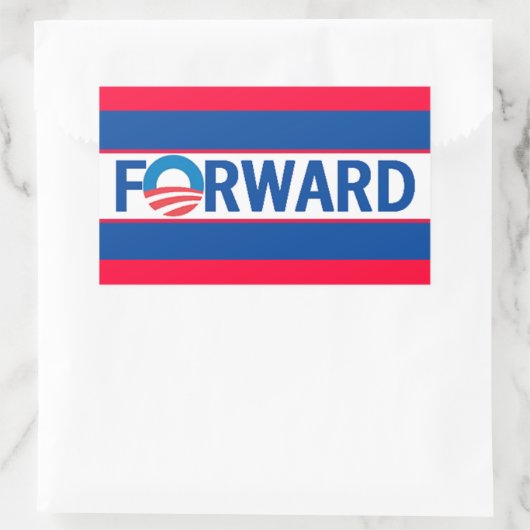 Obama FORWARD Rechthoekige Sticker (Tas)