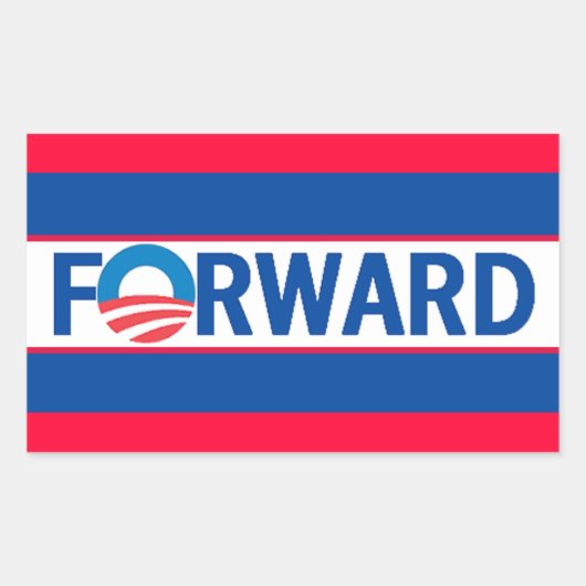 Obama FORWARD Rechthoekige Sticker (Voorkant)