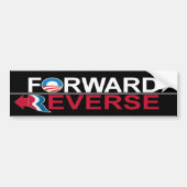 Obama Forward - Romney Reverse Bumpersticker (Voorkant)