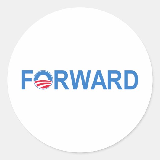 Obama Forward Ronde Sticker (Voorkant)