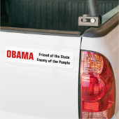 OBAMA Friend of Enemy? Bumpersticker (Op Truck)