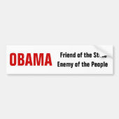 OBAMA Friend of Enemy? Bumpersticker (Voorkant)