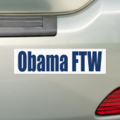 Obama FTW Bumpersticker (Op auto)