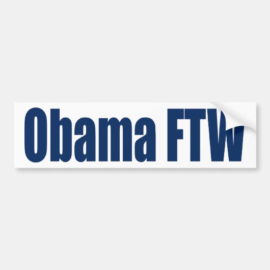 Obama FTW Bumpersticker (Voorkant)