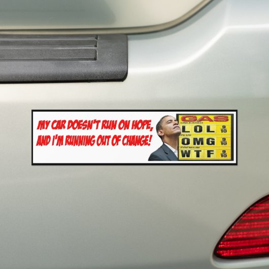 Obama Gas Bumpersticker (Op auto)